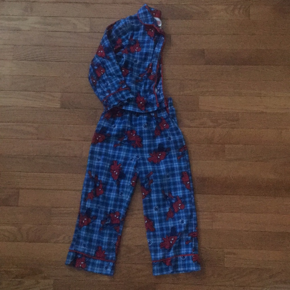 Blue Spider-Man flannel PJs
